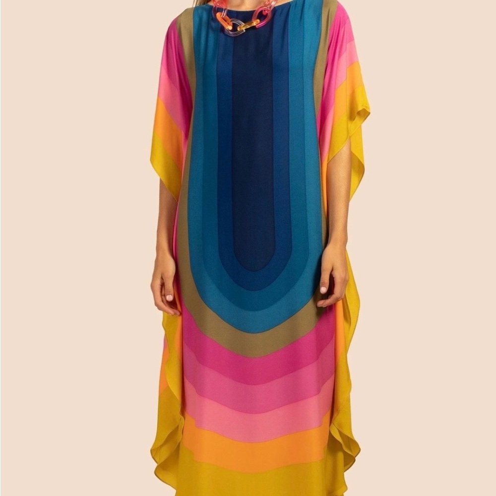 Trina Turk Bright Blue Prism Dress - Picture 5 of 11